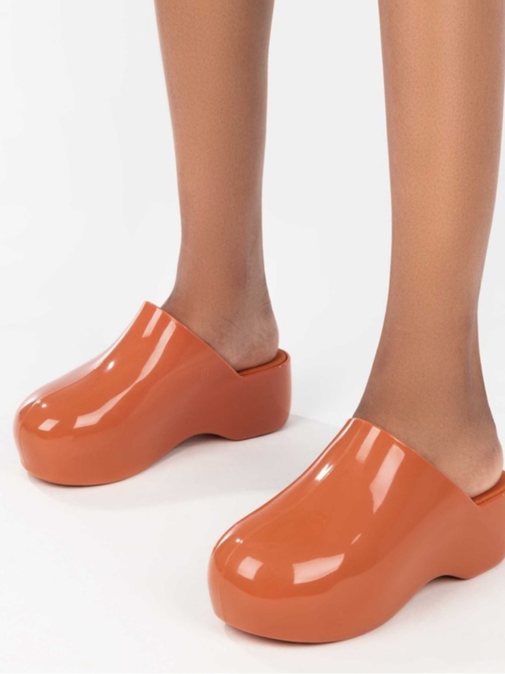 Melissa x Simon Miller bubble clogs Orange Platform Clog Mules chunky slip on